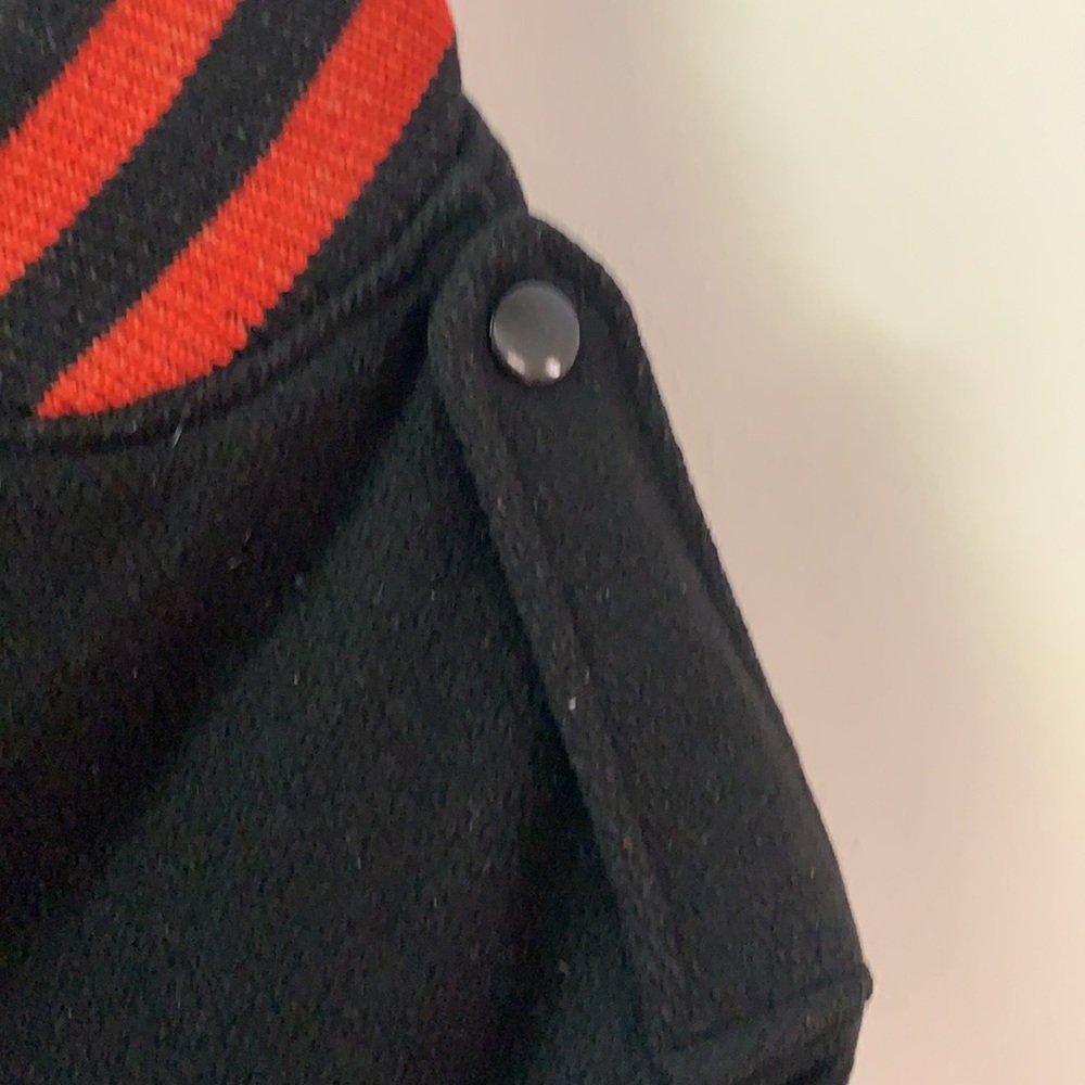 Vintage Black w/red trim Bomber Jacket - Picture 5 of 8